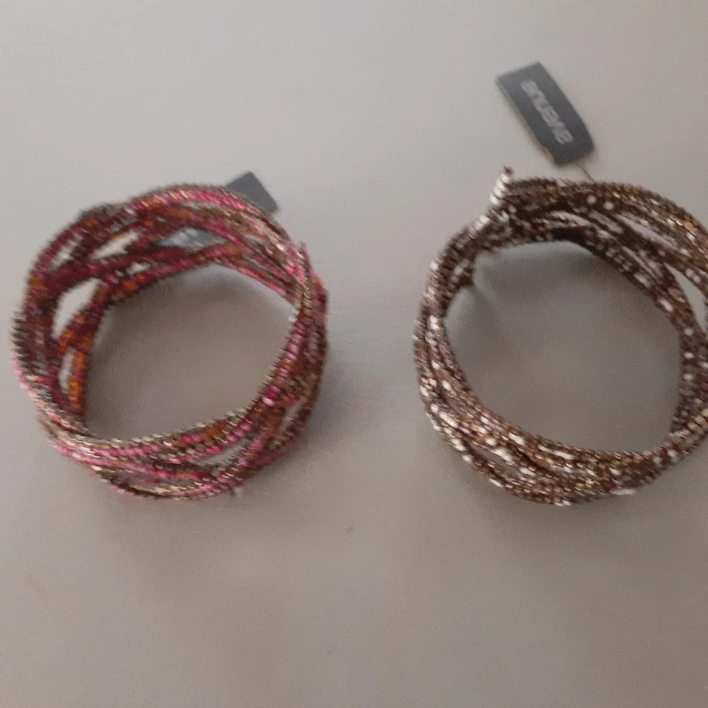 AVENUE 2 Seed Bead Cuff Bracelets Plus Size XL NWT - Picture 6 of 7
